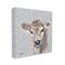 Stupell Industries Young Calf Portrait Floral Pattern Farm Animal Canvas Wall Art